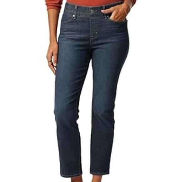 SOLD Levi's Womens Totally Shaping Ultimate Pull-on Ankle Straight Jeans Size 12 - Picture 1 of 10